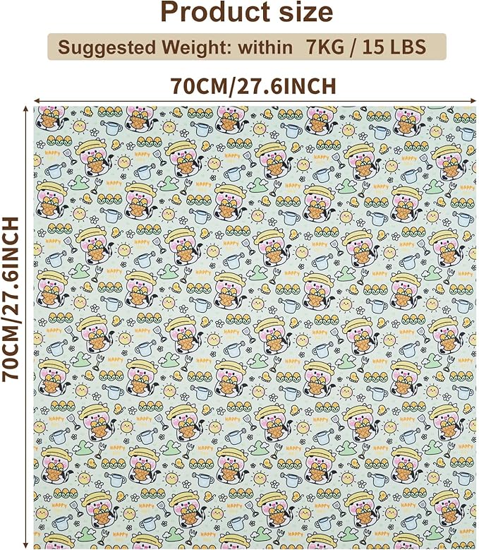 27.6" Large Cat Grooming Wrap – Anti-Escape Cat Wrap for Cutting Nails, Brushing & Medication – Soft, Comfortable, Reusable, Self-Adhering, Holds Cats Up to 15lbs (Cow Corn)