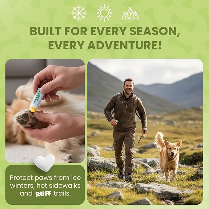 Handy Hound Dog Paw Balm - Paw Butter – Ultimate Dog Paw Protector & Dry Skin Treatment - Nourishing Paw, Nose & Dry Skin Soother - Lick-Safe Paw Balm Dogs Trust - Made in The USA (1 oz)