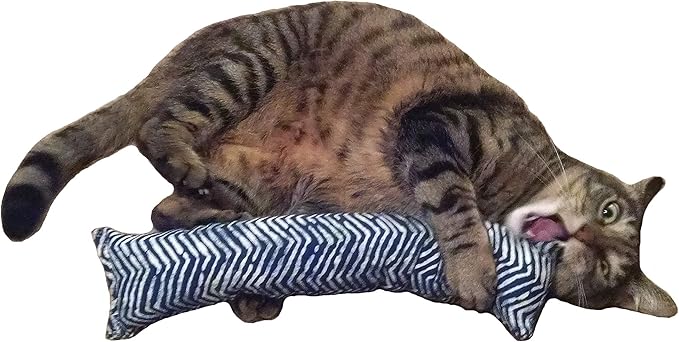 15" Catnip Kitty Kicker Toy With Refillable Catnip Pocket (Blue #1)