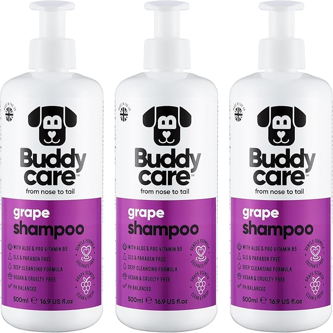 Grape Dog Shampoo by Buddycare | with Aloe Vera and Pro Vitamin B5 (50.72oz)