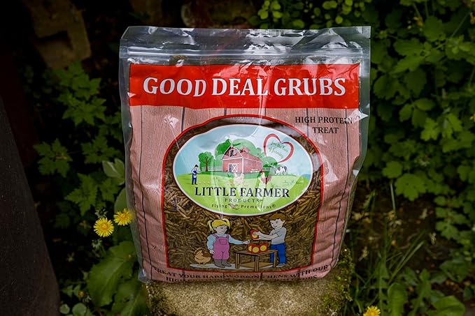 Good Deal Grubs Dried Black Soldier Fly Larvae Treat (5lb) for Chickens, Poultry, Birds, Small Pets - Protein and Calcium Supplement