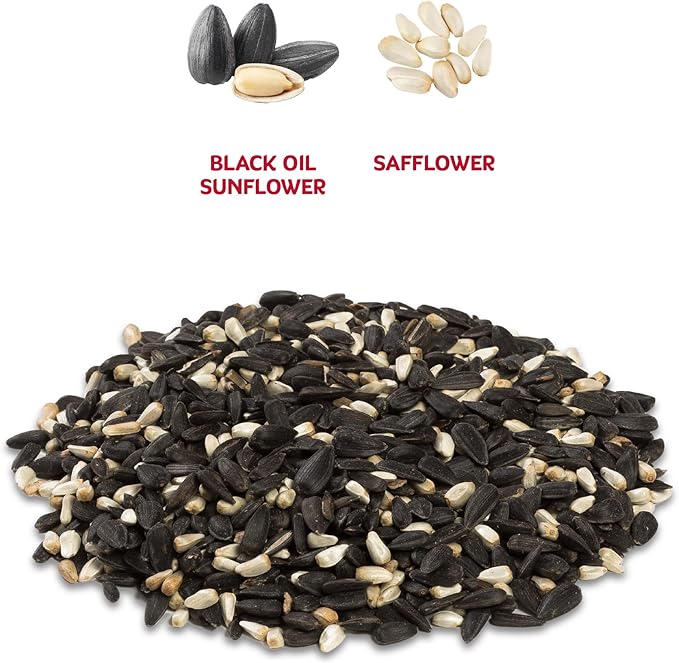 Audubon Park Cardinal Wild Bird Seed - 8 lb. No Corn, Milo, or Millet – Sunflower & Safflower Mix – Bird Food for Outside Feeders