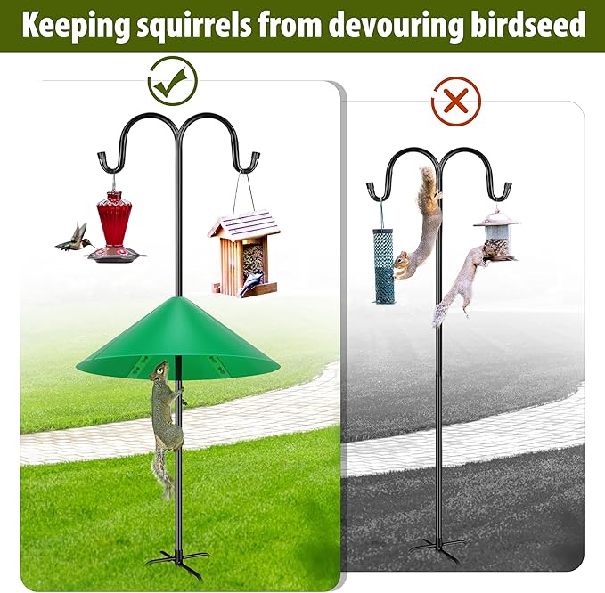 19''Large Squirrels Baffle for Bird Feeders,Squirrel Proof for Birdhouse, Squirrel Cone for Bird Feeder Pole(LightGreen)