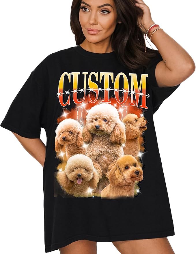 Custom Dog Mom Shirt for Women Pet Ears Sweatshirt with Name Unique Puppy Line Art Cute Dad Hoodie for DogDad Owner Lover