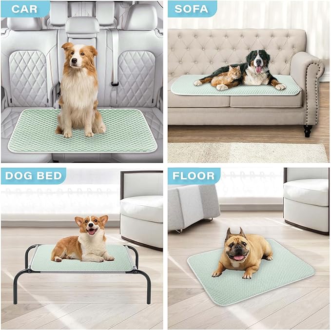 MICROCOSMOS Pet Cooling Mat & Sleeping Pad- Breathable Bubble Surface, EZ Clean. Keep Cooling for Pets, Kids and Adults in Summer.(Green, 59" x 40")