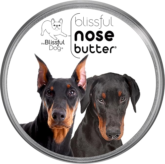 The Blissful Dog Doberman Nose Butter, Versatile Dog Nose Balm for Dry Nose, Handcrafted Nose Moisturizer, Easy-to-Apply Dog Essentials, Unscented, 2 oz.