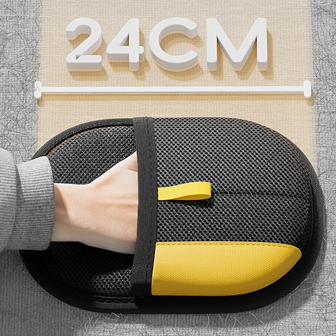 Pet Hair Removal Gloves, Pet Grooming Gloves, Electrostatic Pet Hair Remover Glove for Cats & Dogs, Washable Reusable Pets Hair Remover Tool for Clothing, Furniture, Couch, Car Seat, Curtain (1)