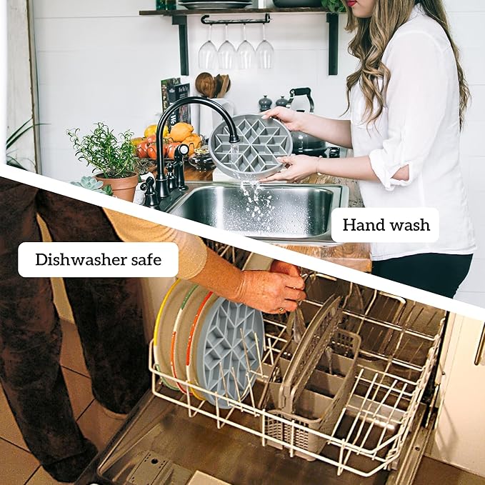 OHMO Slow Feeder Dog Bowls(Tree Life, Celestial) Enrichment Soft Silicone Food Safe Feeding Bowl Non Slip Suction Cup for All Breed Pet, Cat Slow Down Eating Dishes, Boredom and Anxiety Reducer