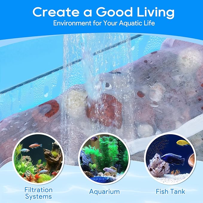 15PCS Media Bags for Aquarium, Extra Fine Mesh Bag Reusable Nylon Net Aquarium Filter Bags with Plastic Zipper for Extra Fine Resins Filter, 2.4 x 4 Inch