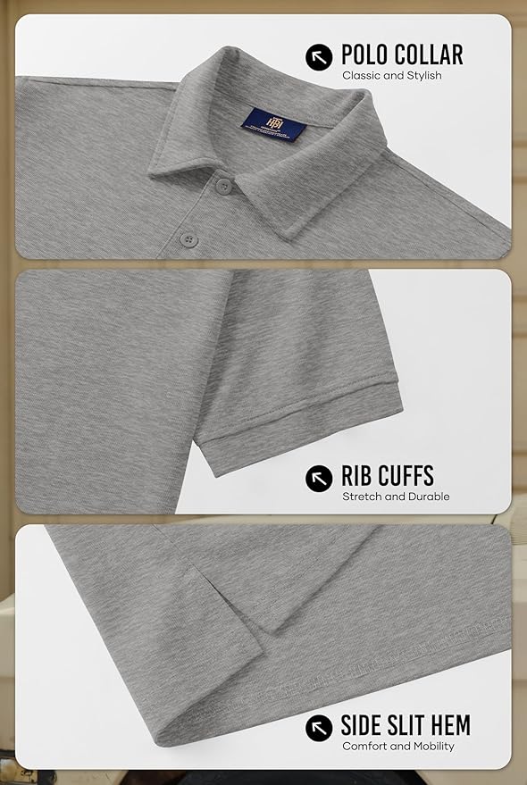 Men Embroidered Doberman Polo Casual Short Sleeve Plain Collar Shirt (S-XXL)