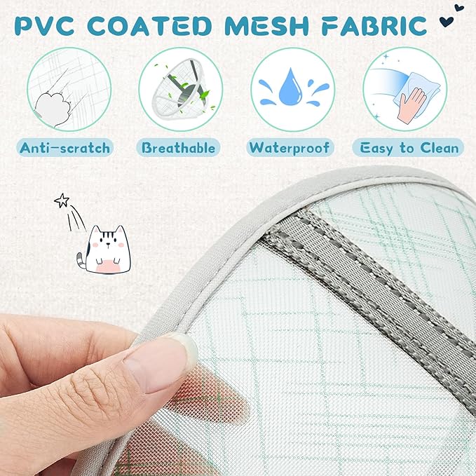 Supet Cat Cone Collar Soft to Stop Licking Scratching, Breathable Comfortable Mesh Recovery Cone for Cats After Surgery Neuter, Lightweight E Cone Collar Alternative (S)