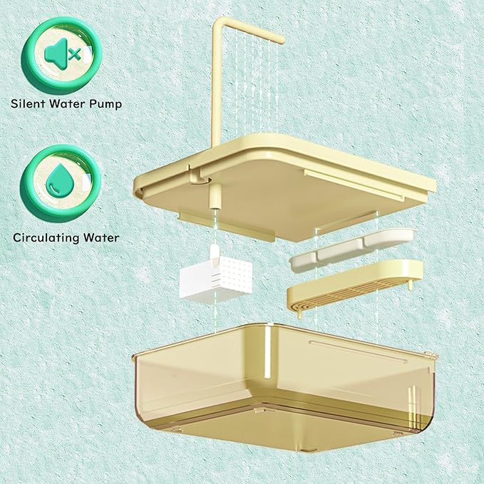 Bird Bath Shower for Cage,Bird Bathtub,Parrots Shower Accessories for Birdcage,Electric Hanging Pets Cleaning Supplies Bathtub for Parrots, Parakeets, Cockatiels, Finches, Canaries, Lovebirds
