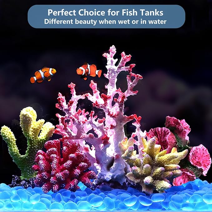 Sea Glass Stones - 2.9LB/46.4oz Aquarium Frosted Glass Pebbles Gemstones - Perfect for Aquarium Rocks, Fish Tank Gravel, Vase Fillers, Seaglass DIY Crafts, and Home Decor