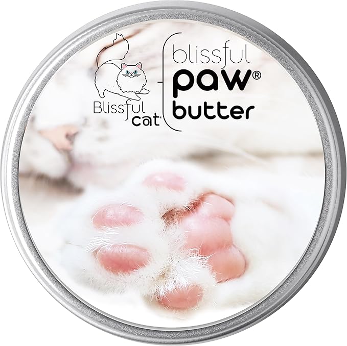 The Blissful Cat Paw Butter, Moisturizer for Dry Paw Pads, Softens and Protects Rough Feet, Versatile, Lick-Safe Balm, 2 oz.