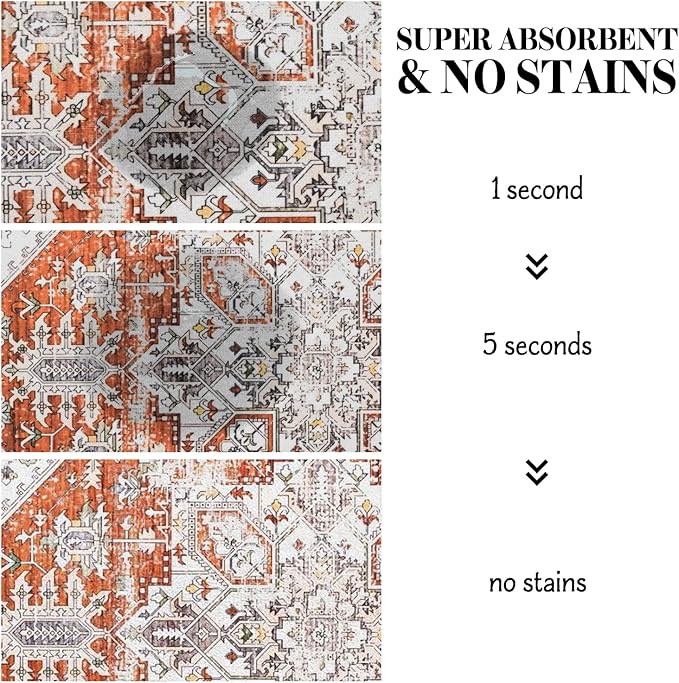 Dog Food Mats for Floors Absorbent, Pet Cat Food Mat - Non Slip Dog Bowl Mats for Food and Water, Eco-Friendly Boho Dog Placemats Feeding Mat Pet Supplies