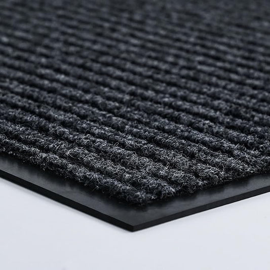 Durable Front Door Mat, Heavy Duty Indoor Outdoor Doormat, 60” x 36” Low Profile Outdoor Mats for Home Entrance, Stain and Fade Resistant Shoe Scraper Mat, Ideal for High Traffic Area