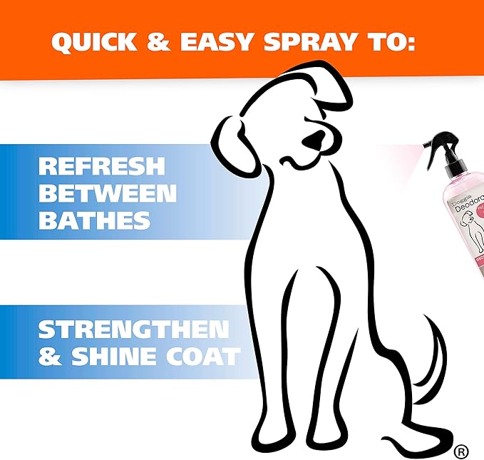 Wahl USA Cornflower Scented Pet Deodorant Spray for All Dogs & Cats – Clean Fresh Smell Refreshes & Deodorizes – 8 oz - Model 820009A