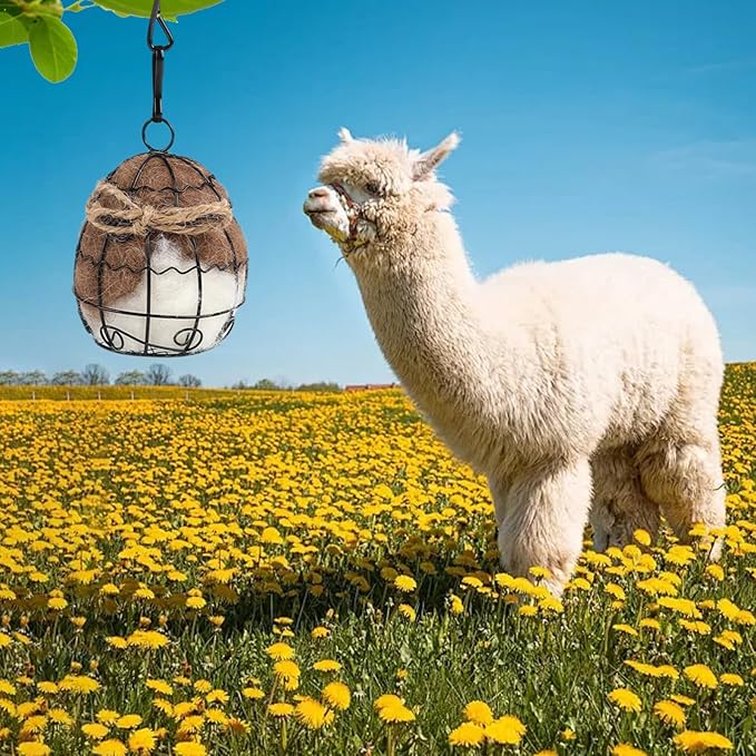 Bird Nesting Material, Hummingbird Nesters, Natural Alpaca Wool Material for Wild Birds, Design for Bird Lover Gifts, Bird Watching Gifts, Refillable Outdoor Bird Nesting Station