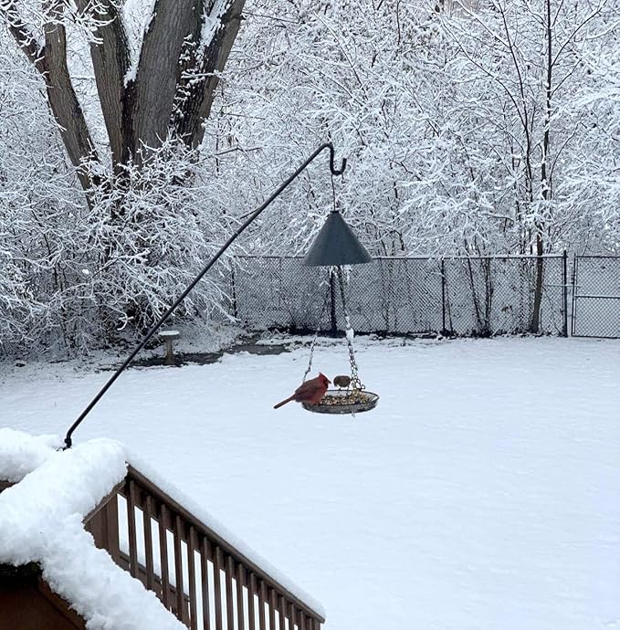 MIXXIDEA Heavy Duty Extensible Deck Hook - Adjustable for Hanging Bird Feeders, Plants, Wind Chimes, Lanterns