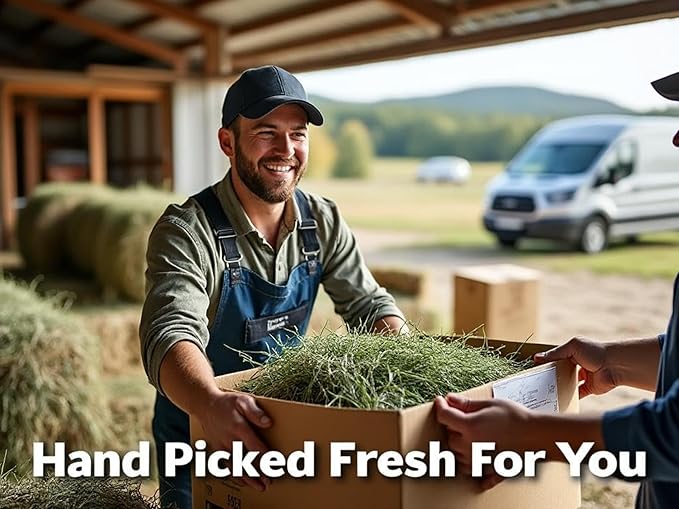 Blue Mountain Hay | Fresh 2nd Cutting Timothy Grass Hay (10 Pounds) | Soft & Leafy, Balanced Nutrition | High-Altitude Hay Pet Food for Adult Rabbits, Guinea Pigs, Chinchillas, and Other Small Pets