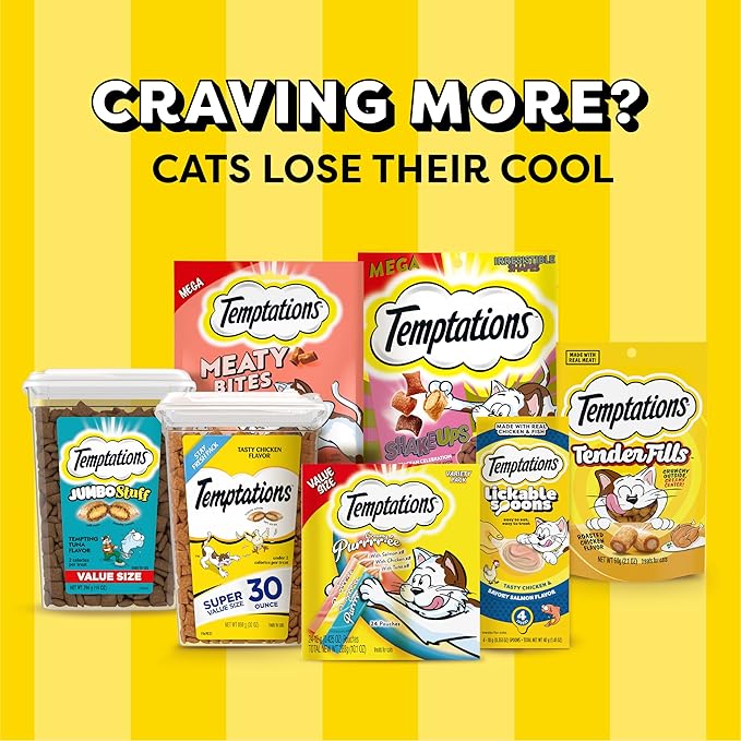 Temptations Creamy Puree Squeezable Lickable Wet Cat Treats with Beef Liver, 0.42 oz. Tubes, 4 Count, Pack of 11 (44 Total)