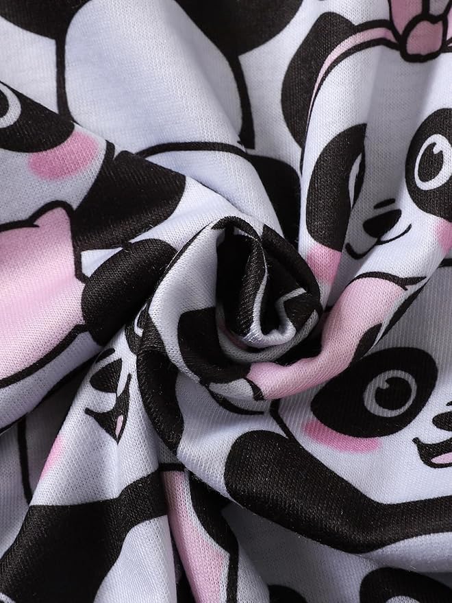 YIJIU Women's Sleepwear Long Sleeve Top and Pants Pajama Set Panda Print Nighty