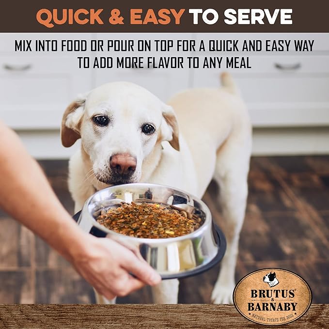 BRUTUS & BARNABY Dog Food Toppers for Picky Eaters - All Natural, Vegan Sweet Potato Kibble Topper, Delicious Meal Toppers for Dogs, Nutrient Packed Dog Food Topper with Single Raw Ingredient