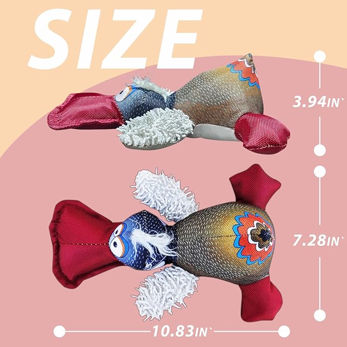 Dog Toy Duck with Squeaker, Best Pet Supplies Crinkle Dog Toy for Small, Medium, and Large,Indoor and Outdoor Dog Interactive Play, Chewing Toys(Red-Billed Duck