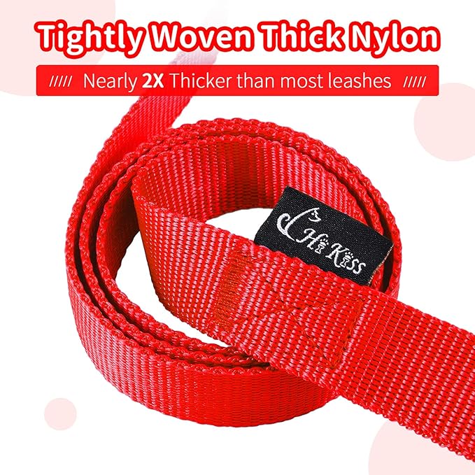 HIKISS Long Dog Leash Obedience Recall Training Agility Lead with Thickening Material for Large Dog - 15ft 20ft 30ft 50ft 100ft Training Leash(Red 100ft)