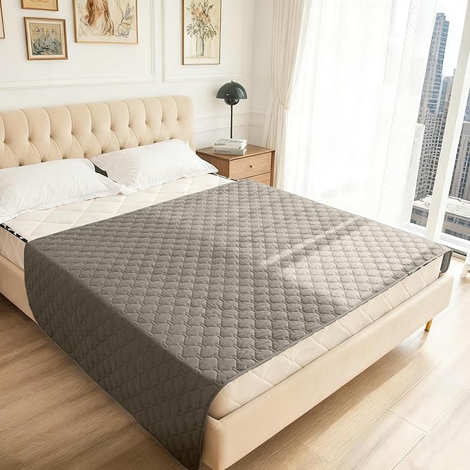 gogobunny 100% Double Sided Waterproof Dog Blanket Soft Pet Bed Cover Reversible Protect Furniture Couch Sofa Car for Puppy Large Dog Cat (Dark Stone/Light Stone, 68x82 Inch (Pack of 1))