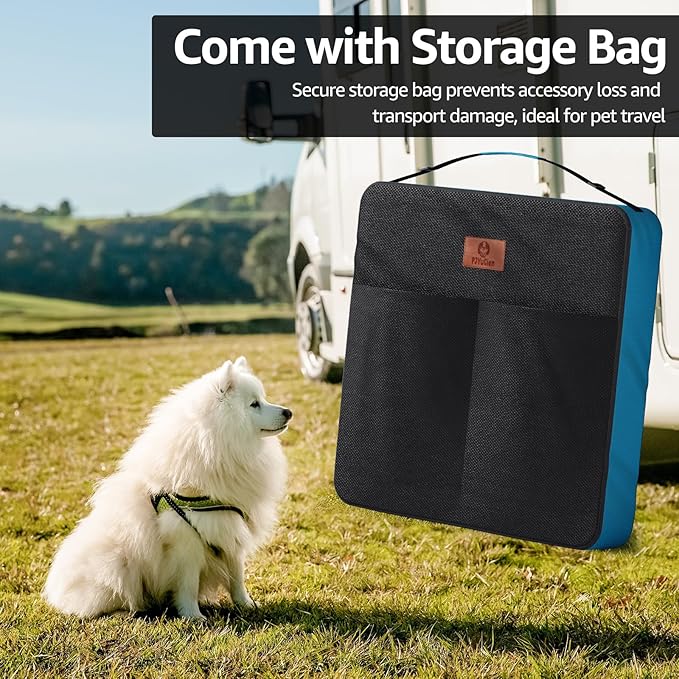 PJYuCien Dog Playpen Plus Storage Bag, 32" H 8 Panels Puppy Pen with Square Bottom & Top Cover, Heavy Duty Dog Fence for Camping