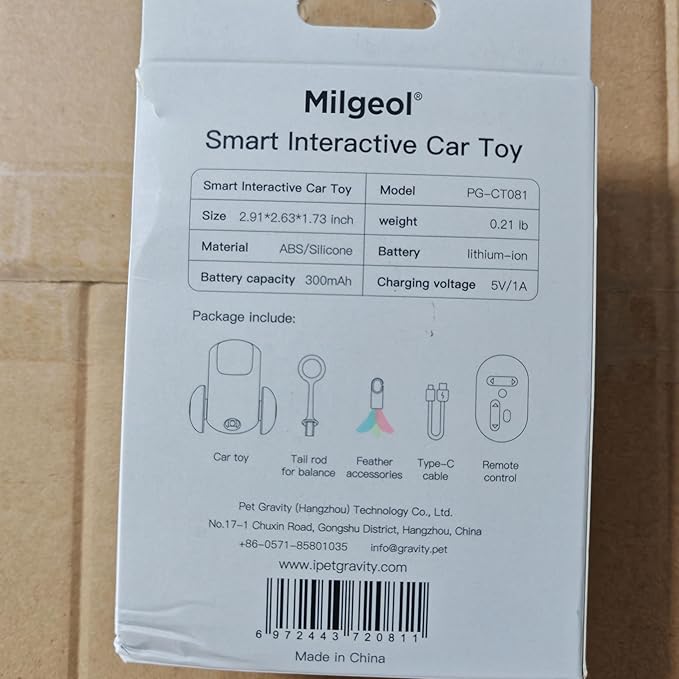 Turbo Tail 3.0 Interactive Cat Toy - Smart Remote Control Electric Mouse with Feathers, 3 Play Modes (Smart/Manual/Standby), Auto Obstacle Avoidance, Type-C, 8H Playtime - Orange (1PC)