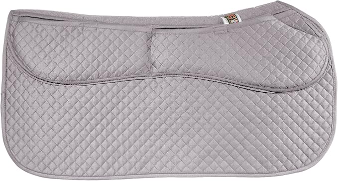 ECP Equine Comfort Products Thermoregulating Western Saddle Pad, Machine Washable Contoured Fit, Water Absorbing, Therapeutic, Shock Absorbing with Adjustable Memory Foam Shims