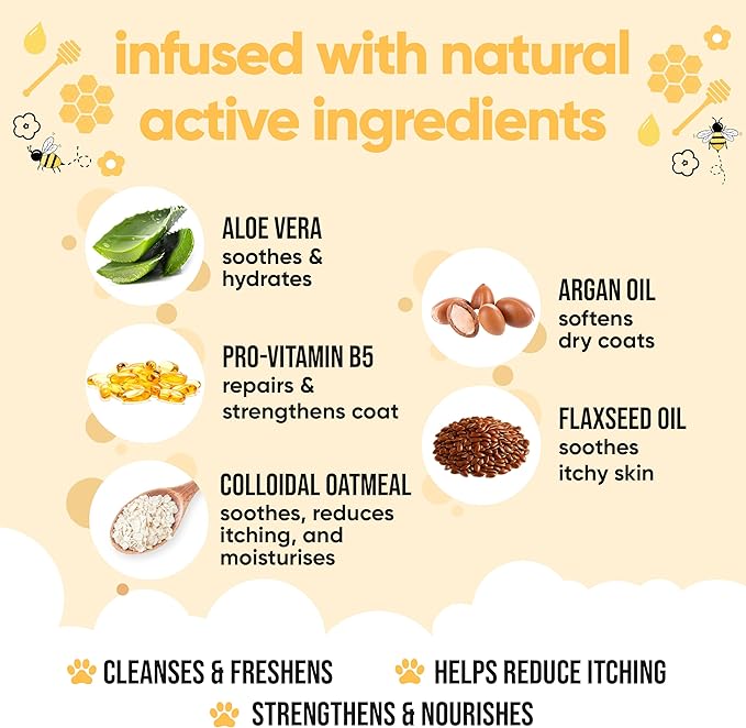 Dog Shampoo - Itch Relief - Milk & Honey - 500ml (16.90oz)