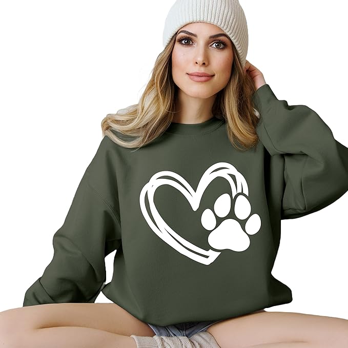 Custom Dog Mom Shirt for Women Pet Ears Sweatshirt with Name Unique Puppy Line Art Cute Dad Hoodie for DogDad Owner Lover