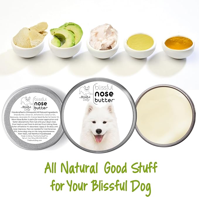 The Blissful Dog Samoyed Unscented Nose Butter - Dog Nose Butter, 16 Ounce