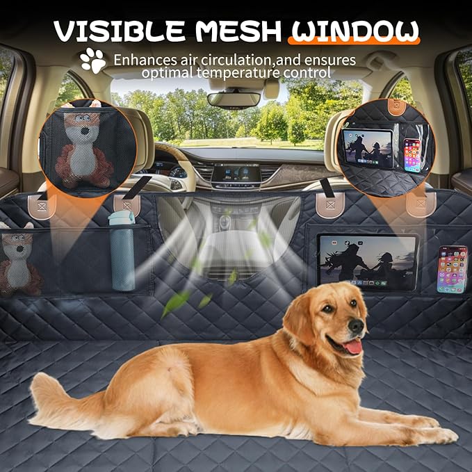 Paw Jamboree Dog Car Seat Cover for Back Seat Extender Pet Cover for Dogs Hammock for Hard Bottom Car Backseat Cover for Dogs in Car