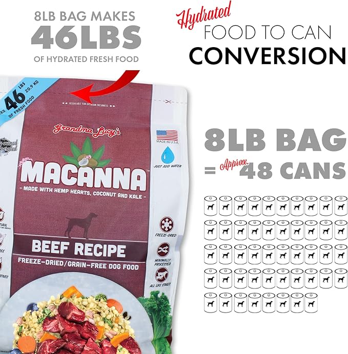Grandma Lucy's Macanna Beef Dog Food - 8lb