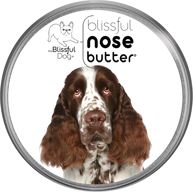 The Blissful Dog Springer Spaniel Nose Butter, Versatile Dog Nose Balm for Dry Nose, Handcrafted Nose Moisturizer, Easy-to-Apply Dog Essentials, Unscented, 1 oz.