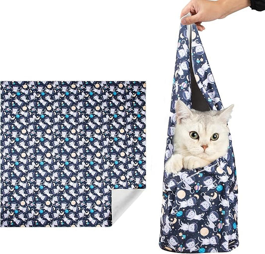 35.4'' Cat Wrap for Cutting Nails, Cat Restraint for Nail Clipping, Cat Swaddle Wrap for Adult Cats, Cat Burrito Wrap Can Be Applied to Cat Nail Trimming, XX-Large, Within 22lbs