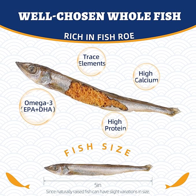 Just Try 10.58 oz Freeze Dried Minnows for Cat & Dog Treats Raw Single Ingredient High Protein Training Treats Pet Snacks Omega 3 for Skin Coat Health