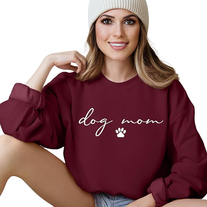 Custom Dog Mom Shirt for Women Pet Ears Sweatshirt with Name Unique Puppy Line Art Cute Dad Hoodie for DogDad Owner Lover