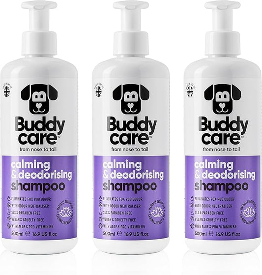 Calming & Deodorising Dog Shampoo by Buddycare | Lavender Scented | with Aloe Vera and Pro Vitamin B5 (50.72oz)