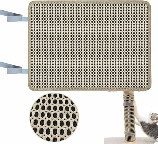 Cat Nail File Scratcher Wrapped Around a Scratching Post, Scratch Pad with 80 Aluminum Oxide Grit, Helps Trim Cat's Nails