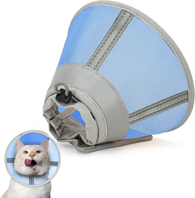Cat Cone Collar Soft, Cat Recovery Collar for Large Medium Small Kittens, Kitty Cone Alternative After Surgery