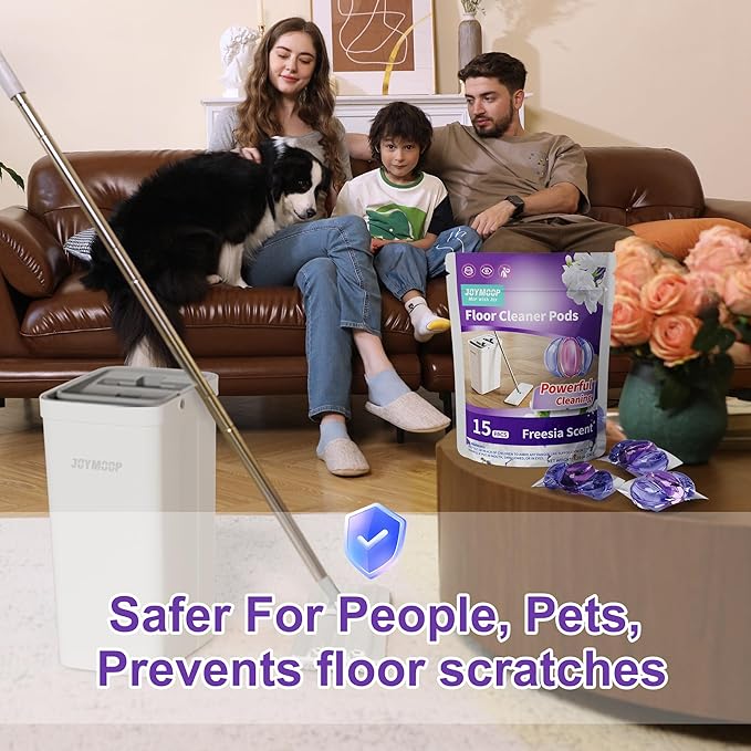 JOYMOOP Floor Cleaner for Mopping, 15 PCS Mopping Solution, Hardwood Floor Cleaner, Works Perfectly with Mop Bucket