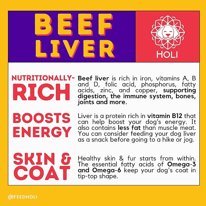HOLI Beef Liver Powder Dog Food Topper - Single Ingredient, Human-Grade - Freeze Dried Dog Food Flavor Enhancer for Picky Dogs – Grain Free – 100% All Natural - 4oz