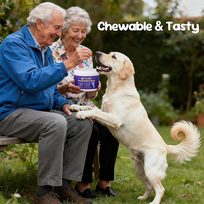 Premium Probiotics for Dogs with Digestive Enzymes & Fiber | Duck Flavor Soft Chews for Itchy Skin, Ear Health, Gut & Immune Support (120 Chews Pumpkin)