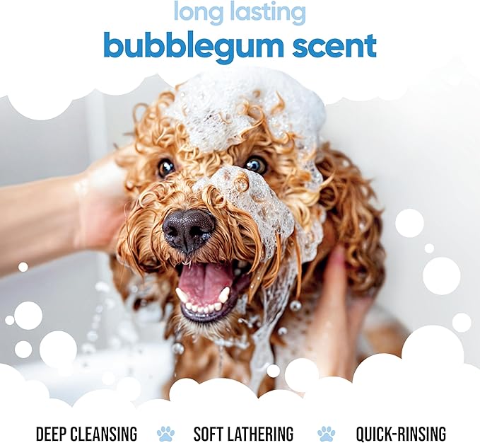 Bubblegum Dog Shampoo by Buddycare | Deep Cleansing Shampoo for Dogs | Bubblegum Scented | with Aloe Vera and Pro Vitamin B5 (169.07oz)