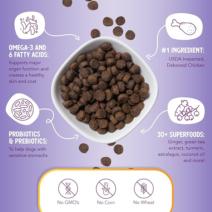 Health Extension Lite Chicken & Brown Rice Dry Dog Food, Low Fat Formula Supports Healthy Weight, with Probiotics & Superfoods for Digestion & Coat Health (1lb)